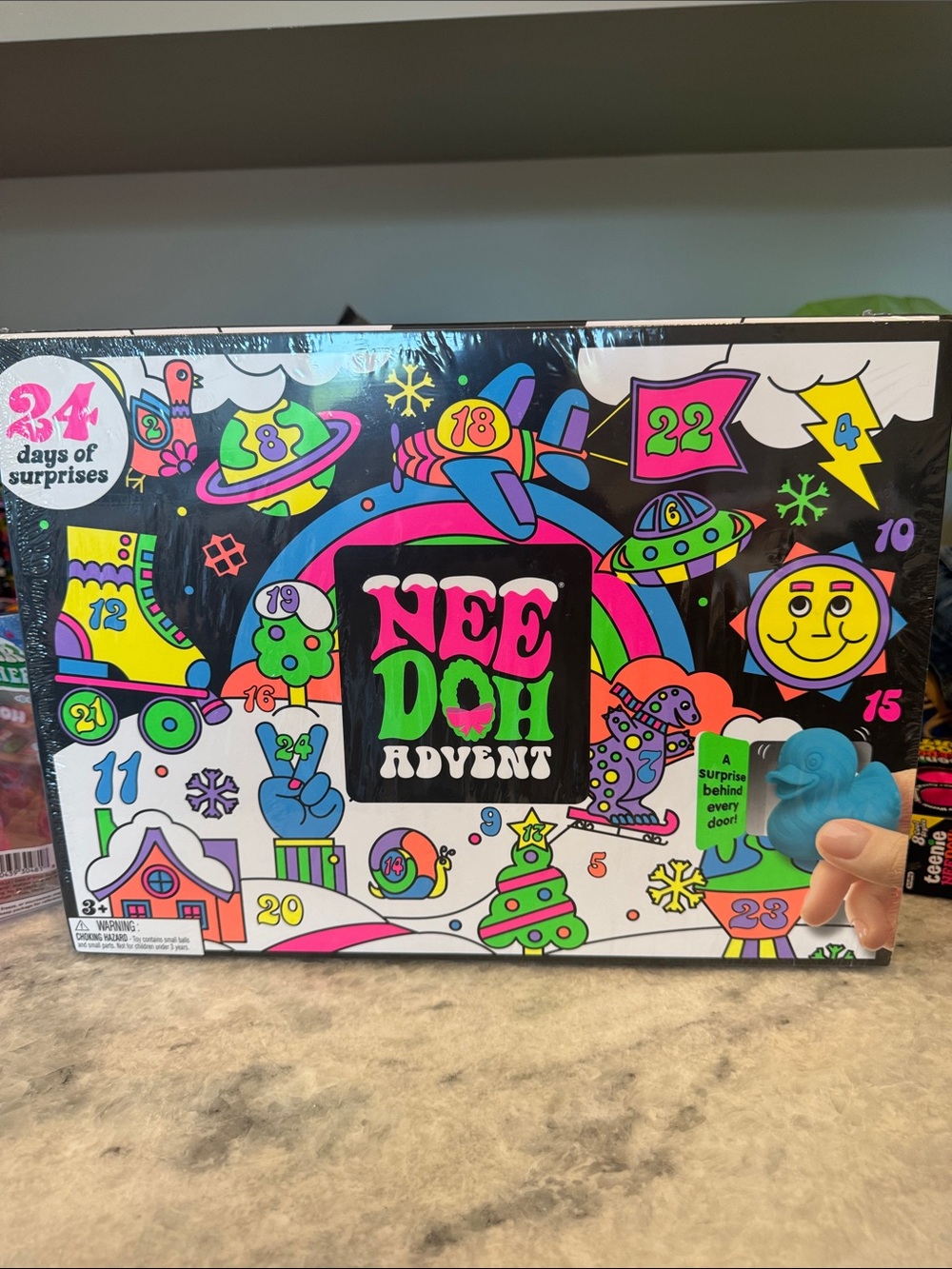 NeeDoh Advent Calendar for Kids - Bright Multi-Color Countdown